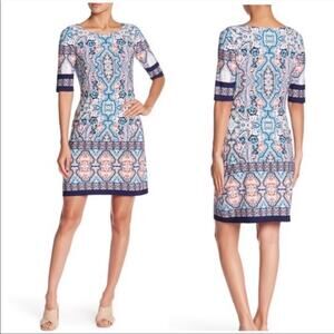Eliza J Elbow Sleeve Shift Dress 0 XS